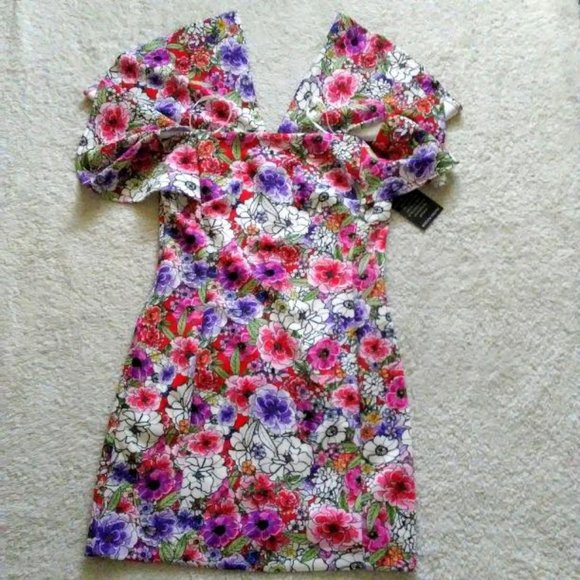 Alexia Admor Print Off the Shoulder Floral Sheath Dress - Picture 3 of 7